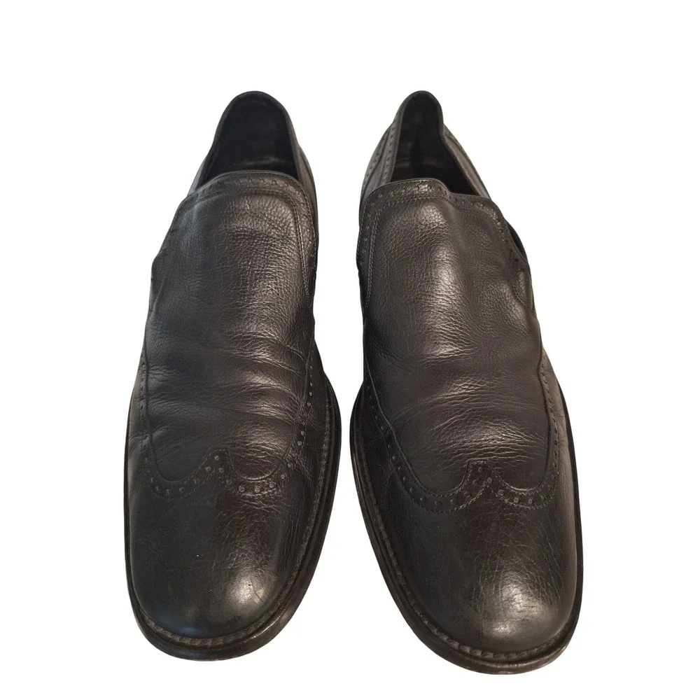 Gucci Men's leather Shoes Loafers Classic Black Size 9.5 US/43 EUR /9‎ UK